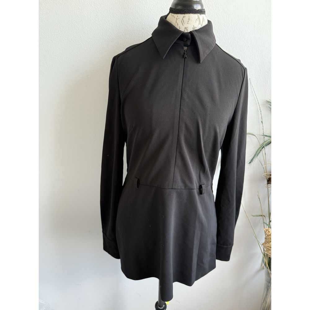 VALENTINO Dress Women's (EU) 44 Short Mini Long Sleeve Missing Belt Half Zip